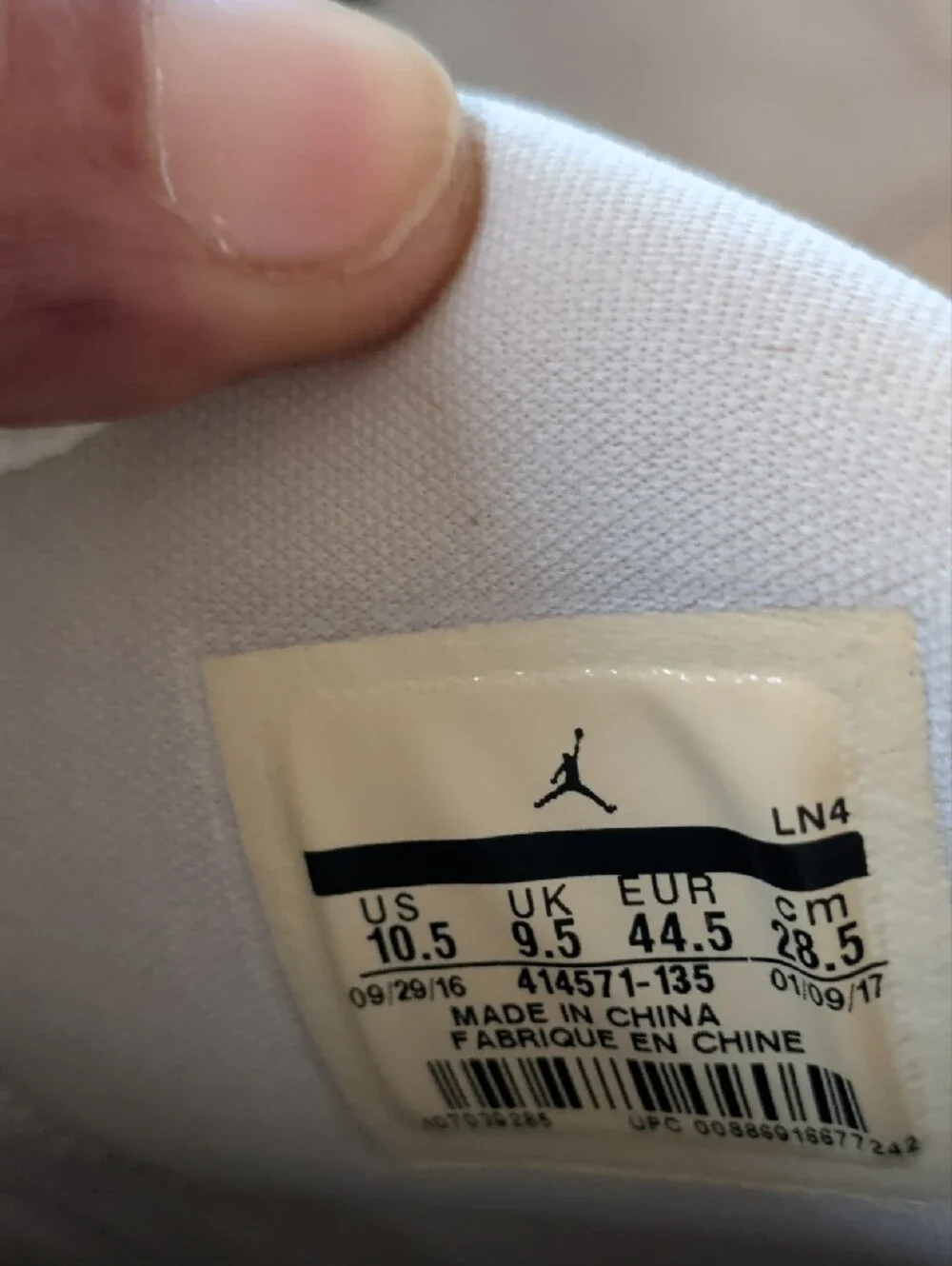 Jordan Men's White and Gold Basketball Sneakers with Red Jumpman